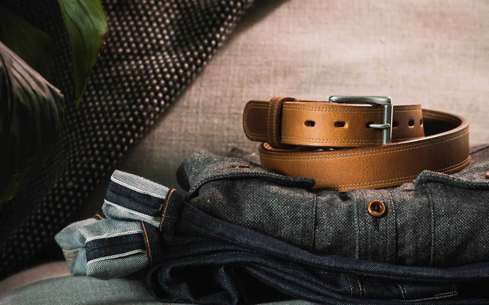 Lined Leather Belt - USA Made