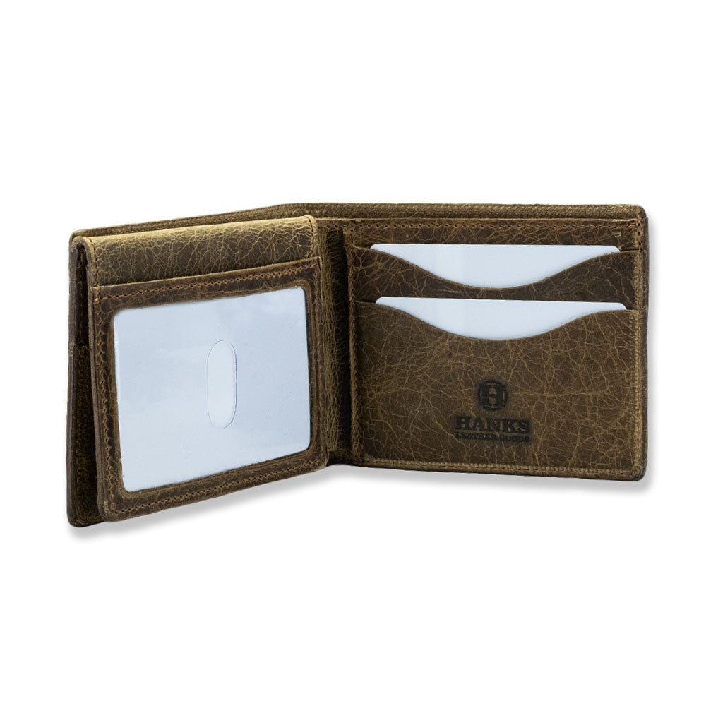 Stonewood Vintage Champlain Bifold Wallet open