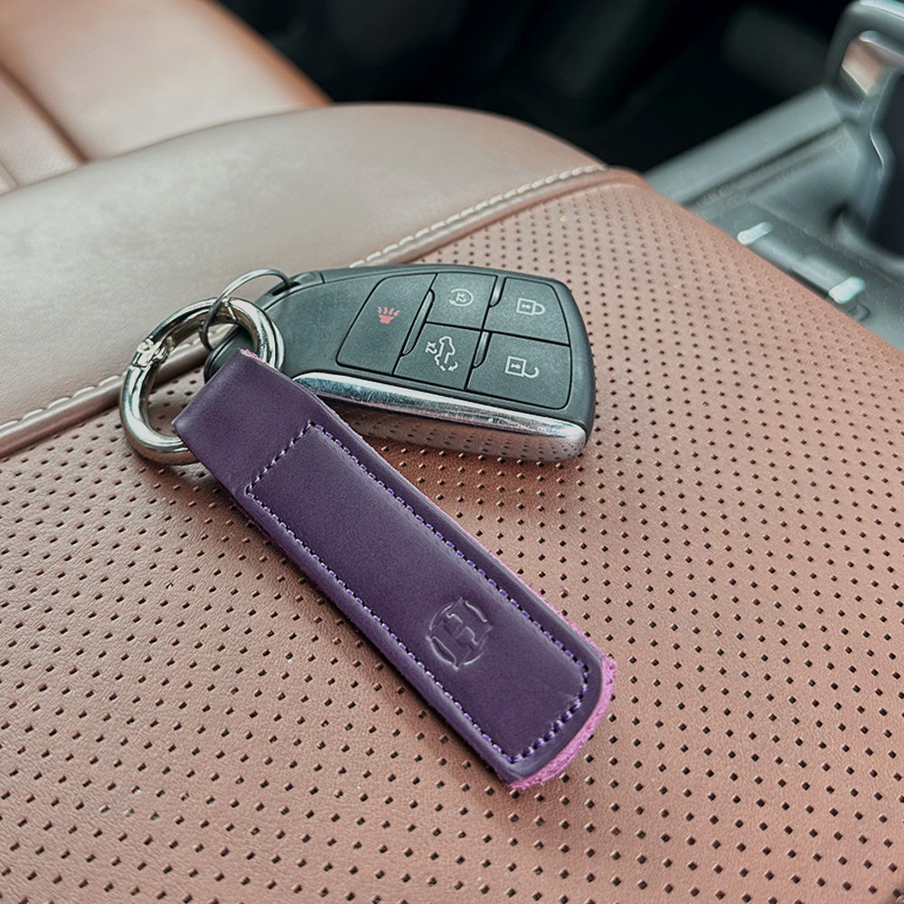 Superior Keychain Purple on Leather