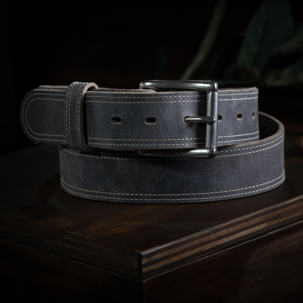 Hanks Wyoming Bison belt in 1.5" Width in Brown