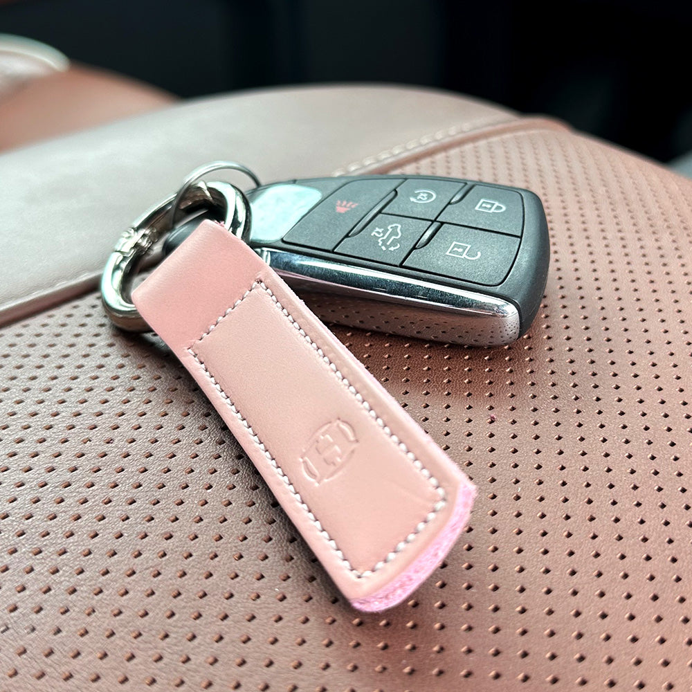 Superior Keychain Pink on Leather