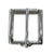 Overhead view of nickel free stainless steel buckle - 1.25"