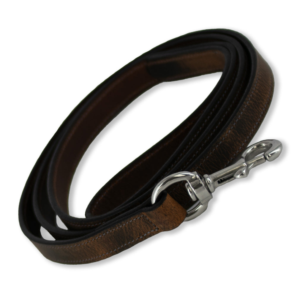 Ollie Leash in Brown wrapped in a circle