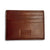 Back side of Italian Leather Cardholder Slim Case in Oak