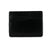 The Monroe Goatskin Card Holder by Hanks is a sleek, black goatskin leather cardholder with a minimalist design featuring two diagonal card slots on the front. The textured leather provides a sophisticated and refined look against a plain white background, while its slim profile ensures convenience without sacrificing style.