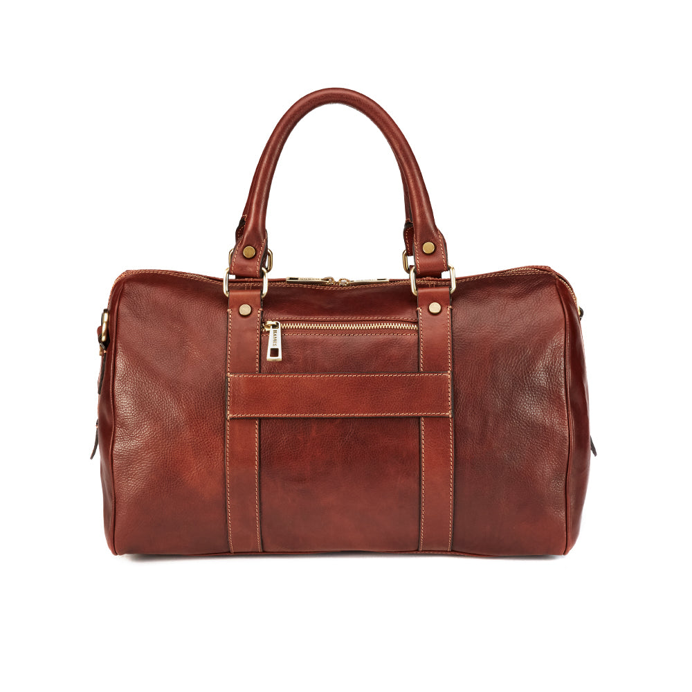 Timeless Italian Leather Travel Duffel With Luggage Sleeve Getaway Hanks Belts