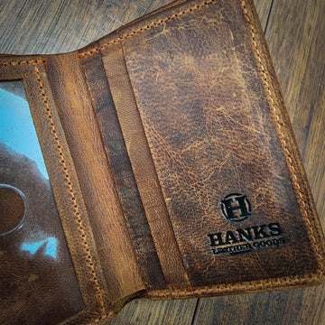 Mens Leather Wallets - Hanks Leather Wallet - Hanks Belts