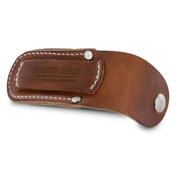 Belt Sheath for 10 Fixed-Blade Knives, Brown Leather 14 Overall