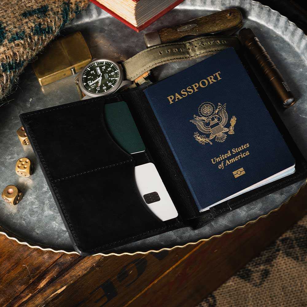 Passport Leather Wallet Leather Travel Wallet Goat Leather 