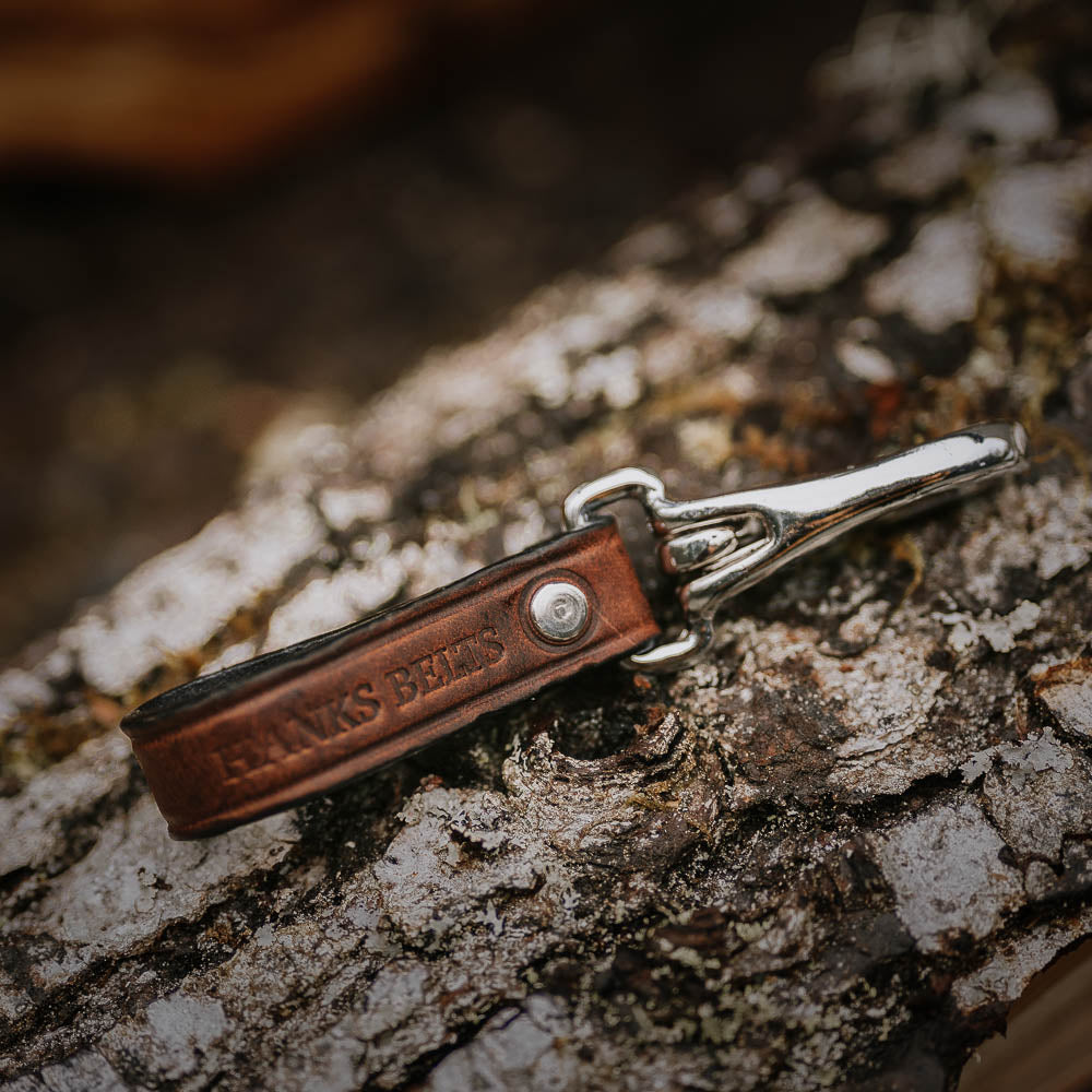 Loop Key Lanyard | Handmade Leather Keychain Lanyard Beige / Personalization: No