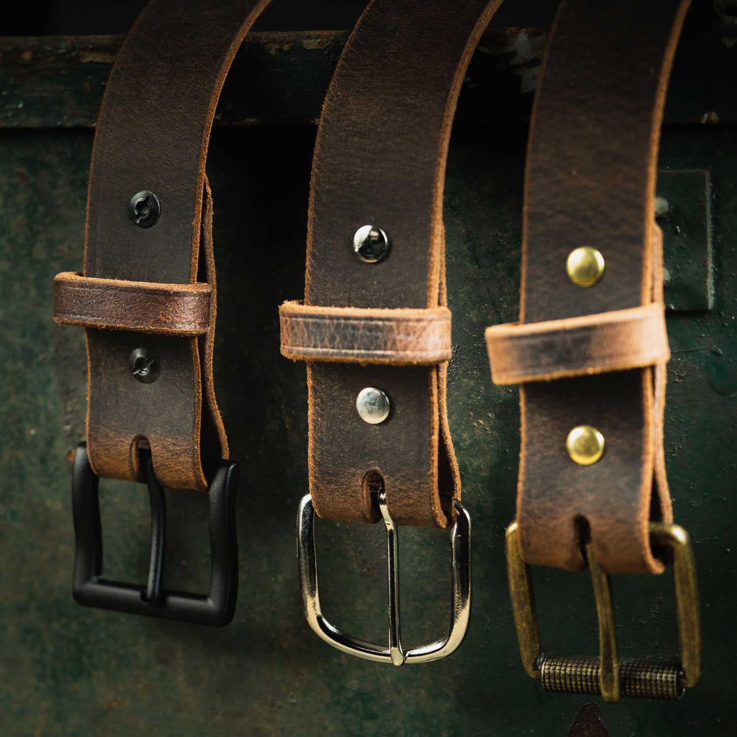 USA Made Jean Belt Crazy Hose Leather - Hanks Belts