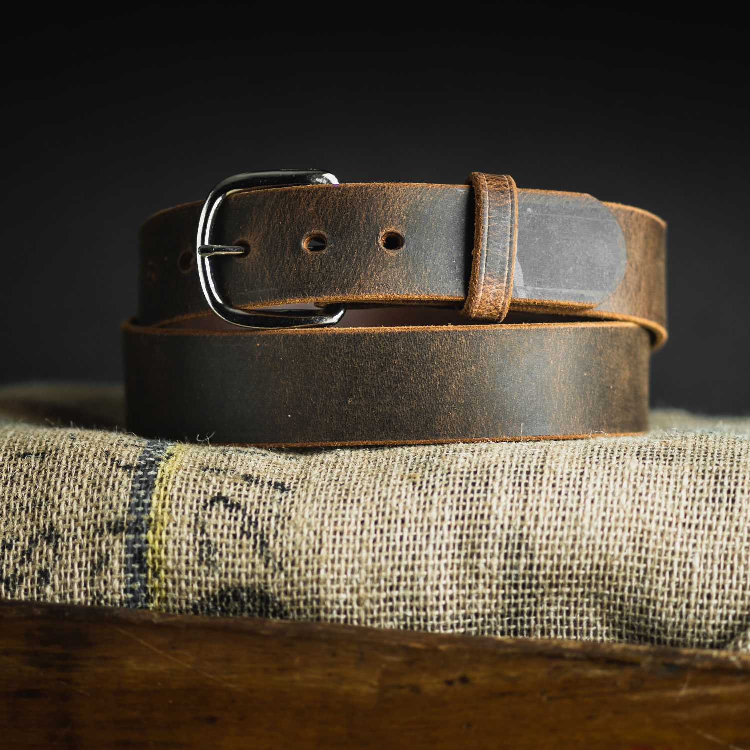 USA Made Jean Belt Crazy Hose Leather - Hanks Belts