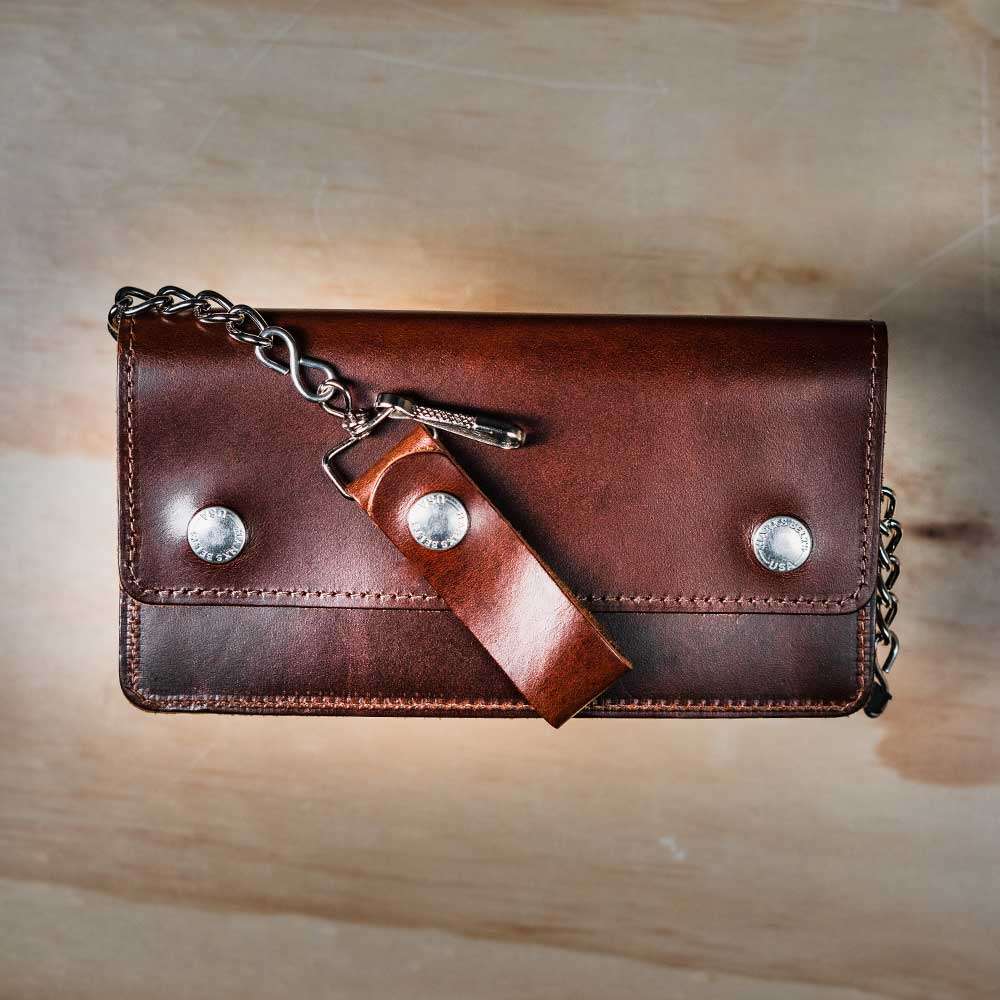 On Sale]Handmade Leather Small Biker Chain Wallet Mens Best