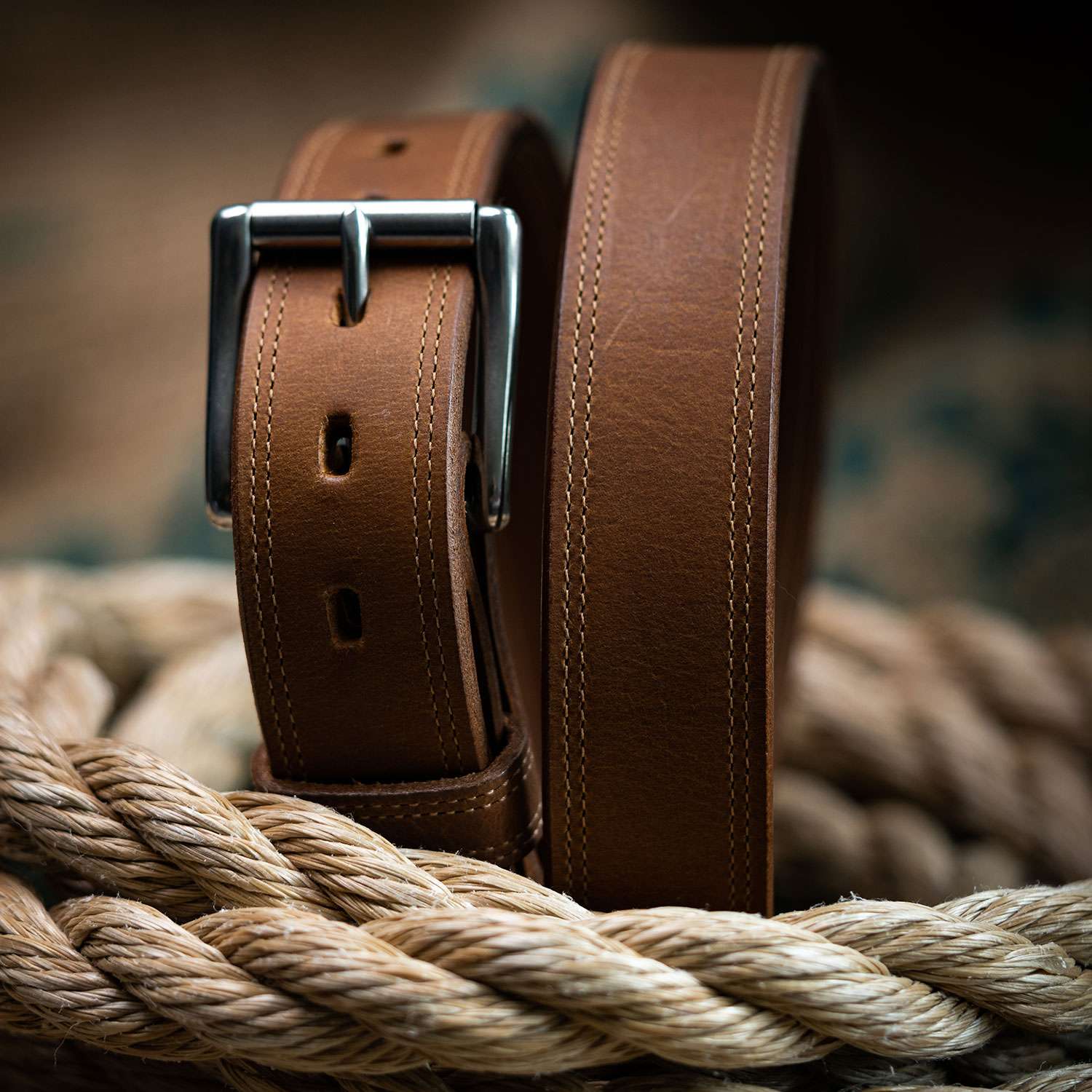 American Bison Wide Leather Belt - Cellar Leather