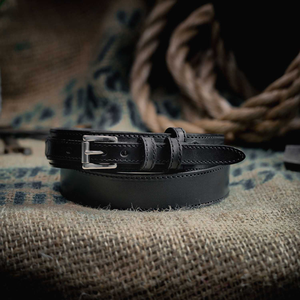 Black Artificial Leather Imported Men Belts